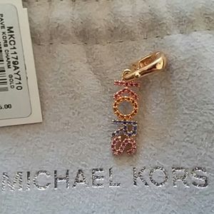 Michael Kors Rainbow Charm 925 vermeil CZ nwt